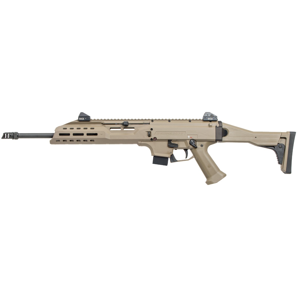 CZ Scorpion EVO 3 S1 Carbine - FDE | 9mm | 16.2 Barrel | 10rd | Muzzle Brake