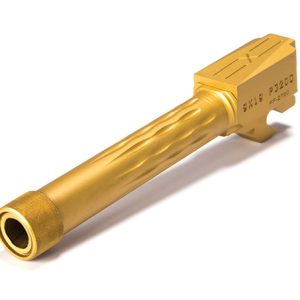 Faxon Firearms Match Series Sig P320 Compact Flame Fluted Barrel 416R - Threaded | TiN (Gold) PVD