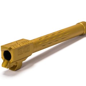 Faxon Firearms Match Series Sig P320 Fullsize Flame Fluted Barrel 416R - Threaded | TiN (Gold) PVD