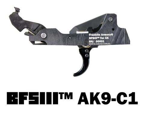 Franklin Armory BFSIII AK9-C1 Binary Firing System III Trigger – For 9mm AK firearms | Curved Trigger