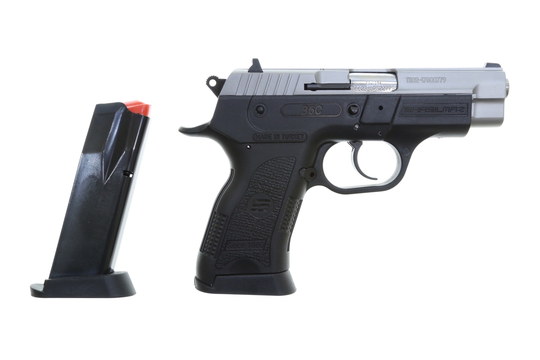 SAR USA B6C Compact 9mm Pistol 3.8 Barrel - Stainless | 13rd - Image 9