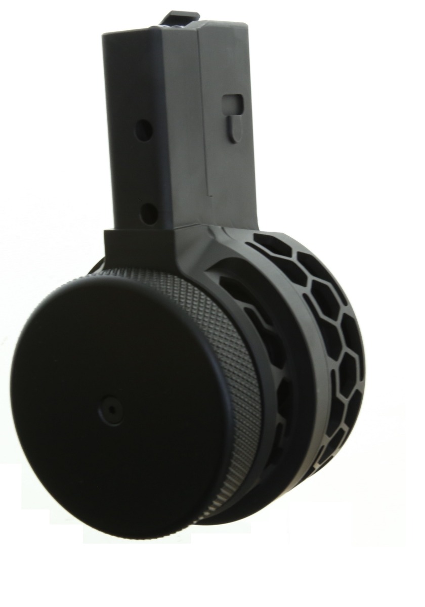 F5 MFG AR-15 .223/5.56 Skeletonized 50 Round Drum Magazine - Black | HEX Pattern - Image 3