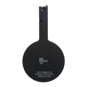 F5 MFG Colt Pattern AR9 9mm 50 Round Drum Magazine - Black