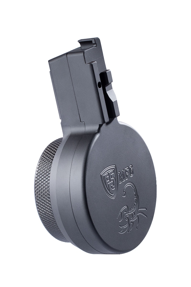 F5 MFG CZ Scorpion 9mm 50 Round Drum Magazine - Black - Image 4