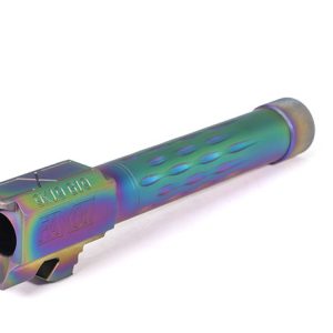Faxon Firearms Match Series G19 Flame Fluted Barrel 416R - Threaded | Chameleon PVD