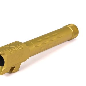 Faxon Firearms Match Series Glock G19 Flame Fluted Barrel 416R - Threaded | TiN (Gold) PVD