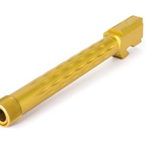 Faxon Firearms Match Series Glock G34 Flame Fluted Barrel 416R - Threaded | TiN (Gold) PVD