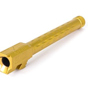 Faxon Firearms Match Series Glock G34 Flame Fluted Barrel 416R - Threaded | TiN (Gold) PVD