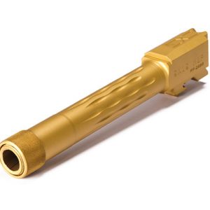Faxon Firearms Match Series M&P Full Size Flame Fluted Barrel - Threaded | TiN (Gold) PVD