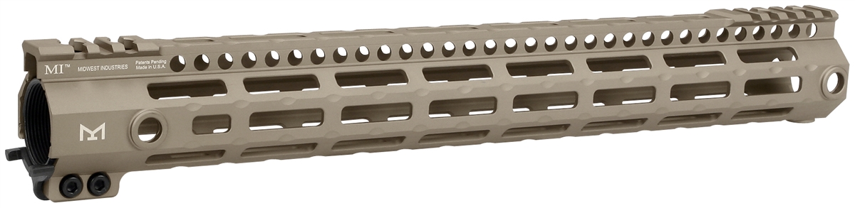 Midwest Industries G3 Lightweight ML-Series One Piece Free Float AR15 Handguard - FDE | 15 | M-LOK