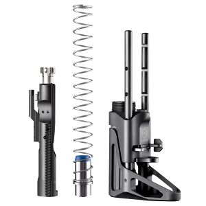 Maxim Defense SCW Stock - Black | 5-Position Adjustable | Standard Buffer | 4 Collapsed Length