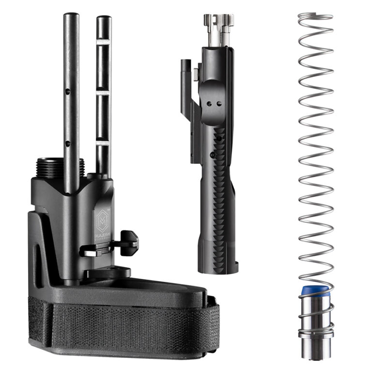 Maxim Defense SCW Pistol Stabilizing Brace – Black | 5-Position Adjustable | Standard Buffer | 4 Collapsed Length
