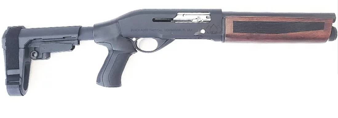 Black Aces Tactical Pro Series S Mini Semi-Auto Shotgun - Walnut | 12ga | 10 Barrel | SBA3 Brace