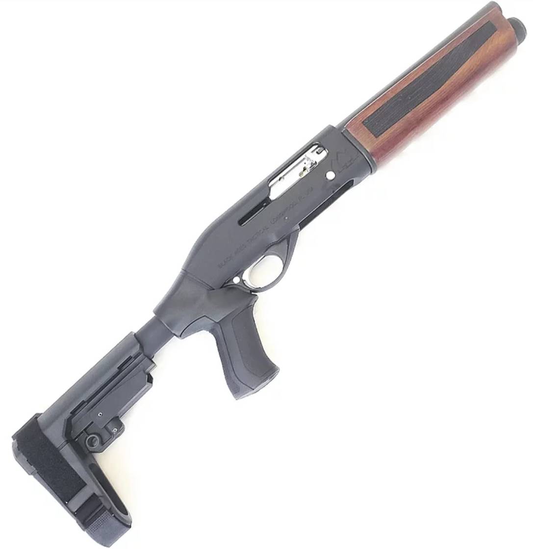 Black Aces Tactical Pro Series S Mini Semi-Auto Shotgun - Walnut | 12ga | 10 Barrel | SBA3 Brace - Image 3