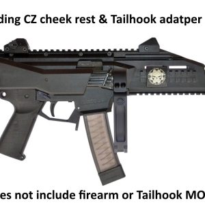 Gear Head Works Scorpion Tailhook MOD 1 Brace Adapter with CZ Folding Cheek Rest - Black