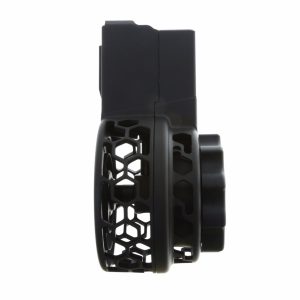 X Products X-25 50 Round Drum Magazine for AR .308 & SR-25 - Black | Skeletonized | Hex Pattern