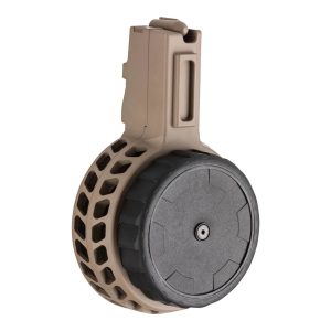 X Products X-CZ-9 CZ Scorpion 9mm 50 round Drum Magazine - FDE | Skeletonized