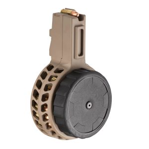 X Products X-CZ-9 CZ Scorpion 9mm 50 round Drum Magazine - FDE | Skeletonized
