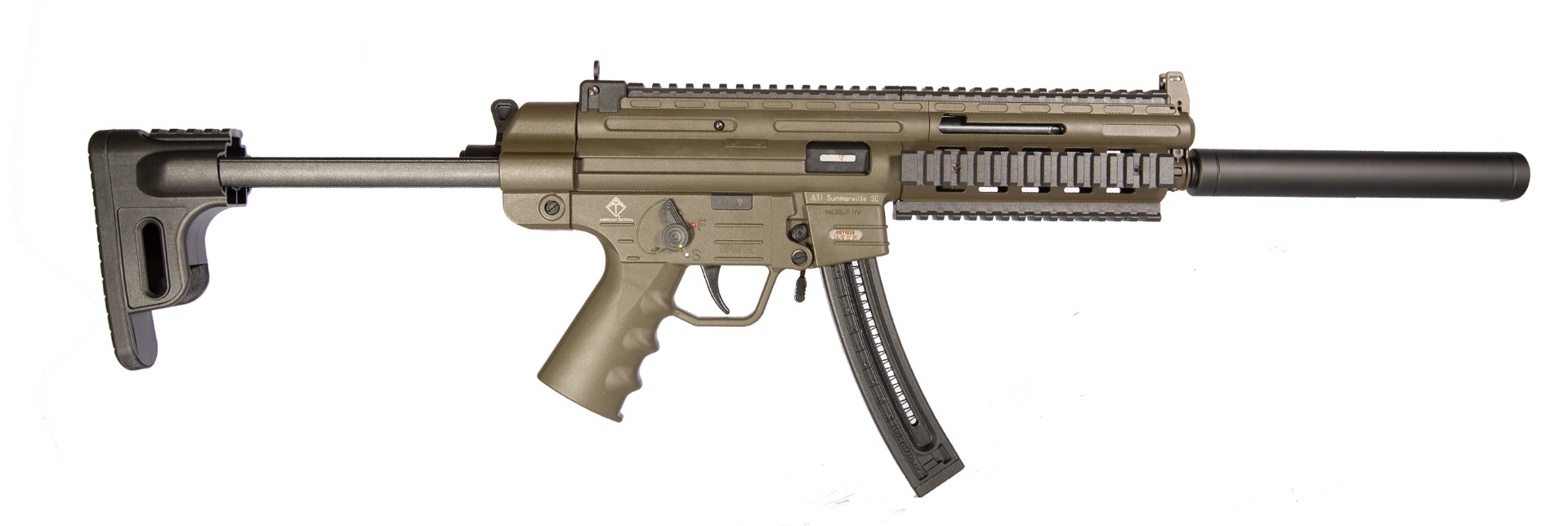ATI GSG-16 Carbine - OD Green | .22LR | 16.25 Barrel | 22rd | Faux Suppressor