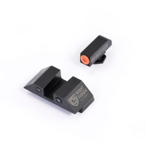 Night Fision Glock Tritium Night Sight Set - Orange Front | Black Square Notch Rear | Fits Glock 20, 21, 29, 30, 36, 40, 41