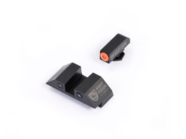 Night Fision Glock Tritium Night Sight Set – Orange Front | Black Square Notch Rear | Fits Glock 20, 21, 29, 30, 36, 40, 41