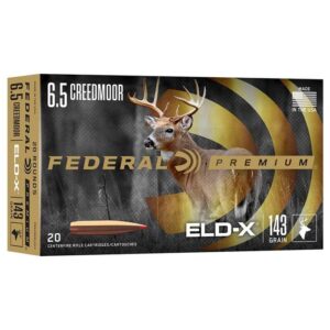 FEDERAL 6.5 CREEDMOOR 143 GR ELD-X 20 RD/BX 10 BX/CS