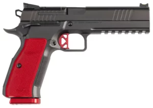 DAN WESSON DWX OPTIC READY 9MM PISTOL BLACK DLC/RED, 10RD