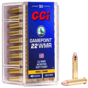 CCI 22 WMR GAMEPOINT 40GR JSP 50 RD/BX 40 BX/CS