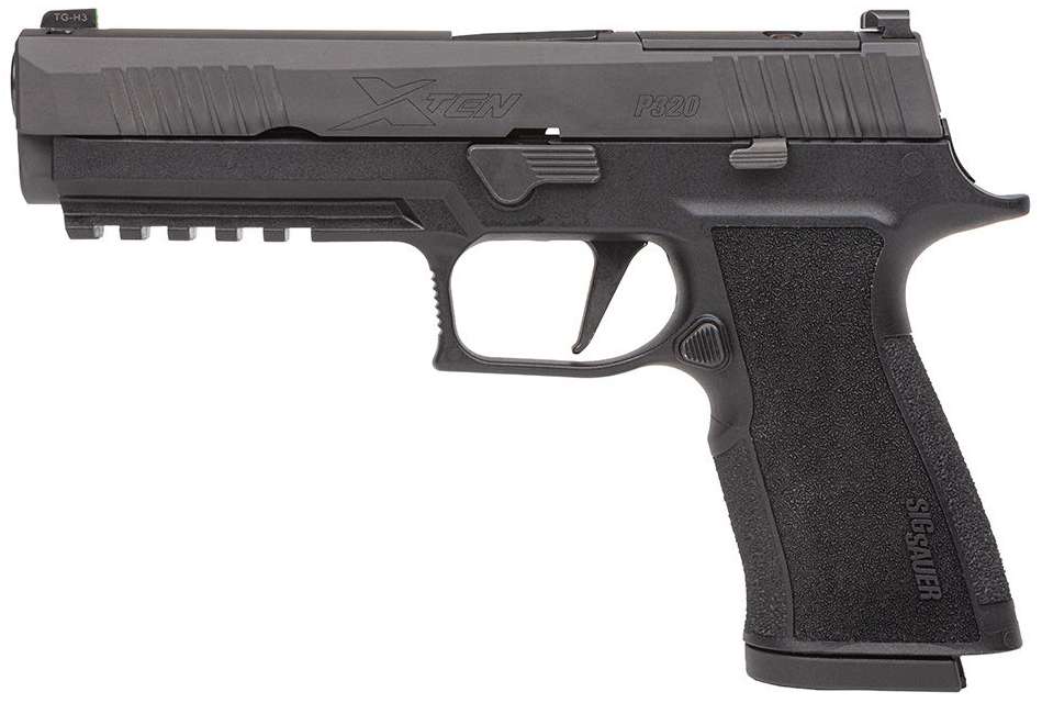 SIG SAUER P320 XTEN 10MM PSTL BLK 5" OPTC RDY 2-10RD MAGS