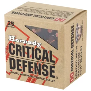 HORNADY CRITICAL DEFENSE 38SPCL+P 110GR FTX 25RD BX 250RD CASE