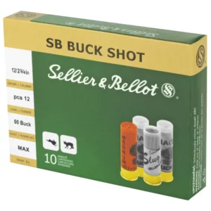 SELLIER & BELLOT 12GA 2.75 00BUCK 10RD BOX 25 BOXES PER CASE