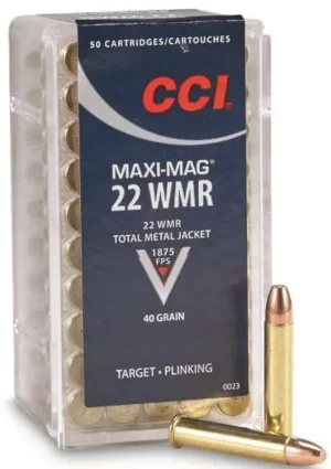 CCI 22 WMR MAXI MAG 40GR TMJ * 50 RD/BX 40 BX/CS