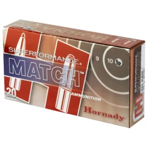 HORNADY SUPERFORMANCE MATCH 223 REM 75GR BTHP 20RD BX 200RD CASE