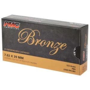 PMC 7.62 X 39 123GRS FMJ 20RD BX 500RD CASE