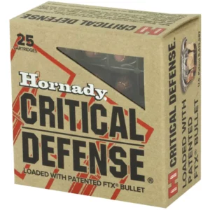 HORNADY CRITICAL DEFENSE 9X18MAK 90GR FTX 25RD BX 250RD CASE