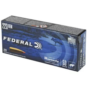 FEDERAL 223 REM 53GR HORNADY V-MAX 20 RD/BX 10 BX/CS