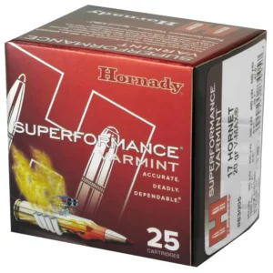 HORNADY SUPERFORMANCE VARMINT 17HORNET 20GR V-MAX 25RD BX 250RD CASE