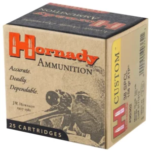 HORNADY CUSTOM 38SPCL 158GR XTP JHP 25RD BX 250RD CASE