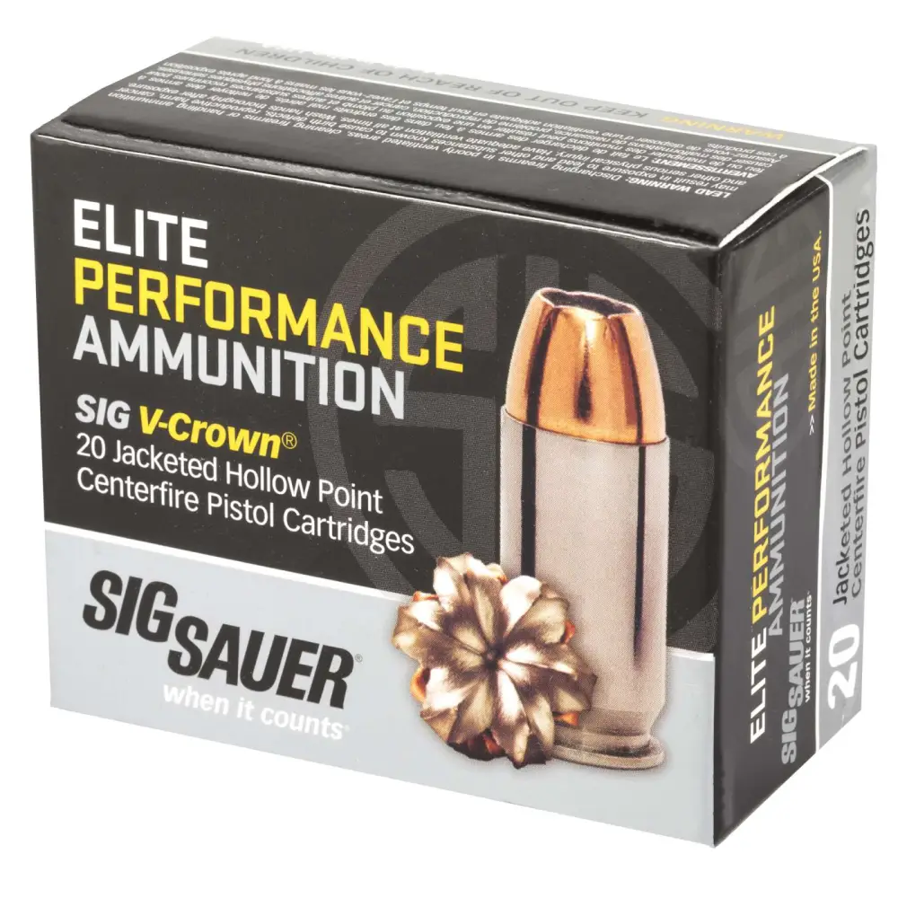 SIG SAUER V-CROWN 45ACP 200GR JHP 20RD BX 200RD CASE - Image 2
