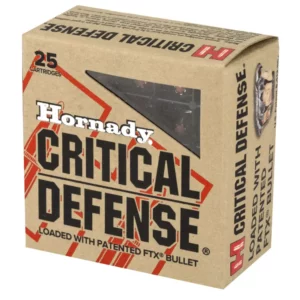 HORNADY CRITICAL DEFENSE 25ACP 35G 25RD BX 250RD CASE