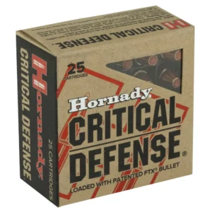 HORNADY CRITICAL DEFENSE 32AUTO 60G FTX 25RD BX 250RD CASE