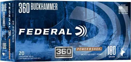 FEDERAL 360 BUCKHAMMER 180GR POWER-SHOK 20 RD/BX 10 BX/CS