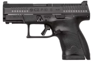 CZ P-10 S OPTIC READY 9MM PISTOL BLACK FIXED SIGHTS, REVERSE MAG CATCH 2-12RD MAGS