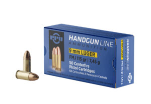PPU 9 MM LUGER 115GR FMJ 50RD BOX 20 BOXES PER CASE