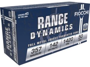 FIOCCHI 357 142 GR FMJTC 50RD BX 1000RD CASE