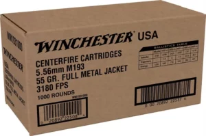 WINCHESTER 5.56 MM M193 55 FMJ WIN LC 1000RD 1000 RD/BX 1 BX/CS