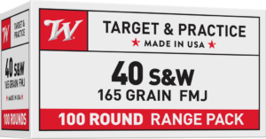 WINCHESTER USA 40SW 165GR FMJ VALUE 100RD BOX 500RD CASE
