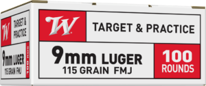 WINCHESTER USA 9MM 115GR FMJ 100RD BX 1000RD CASE