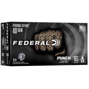 FEDERAL 40 S&W 165GR PUNCH JHP 50RD/BX 10BX/CS