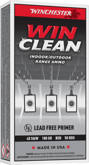 WINCHESTER 40 S&W SUPER-X TARGET WINCLEAN 180 GR 50 RD/BX 10 BX/CS